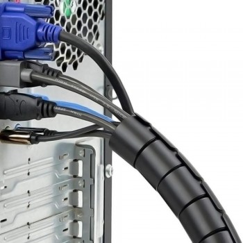 Organizador de Cables AISENS A151-0406   Espiral 25 mm x 1 m (Negro)