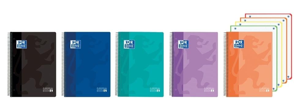 Bloc espiral Oxford 400196863 A5+ 120H. cuadros 5X5 Tapa Plastico