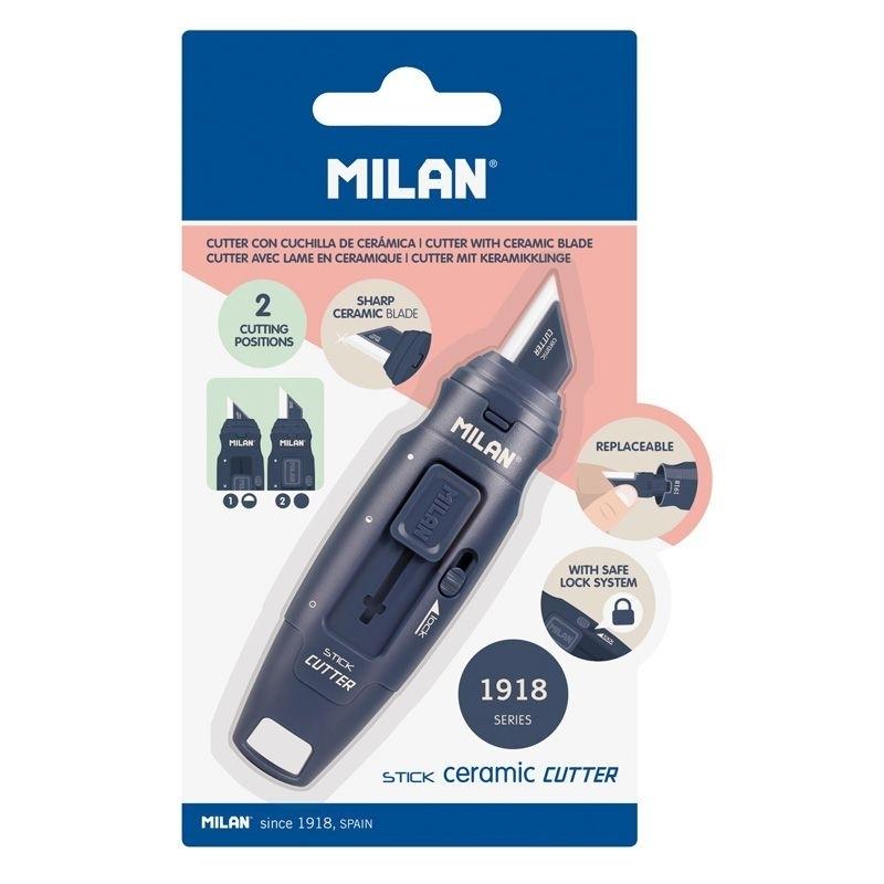 Cortador Cutter Milan hoja cerámica STICK colección 430 since 1918, azul marino BWM10348B