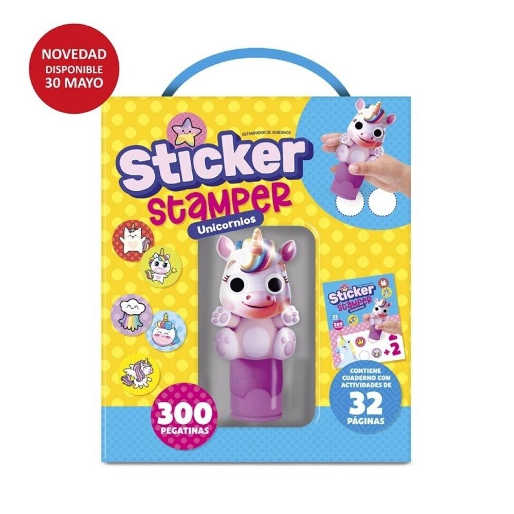 Sticker stamper - Unicornios (Formato caja carton) Imagiland PTC027