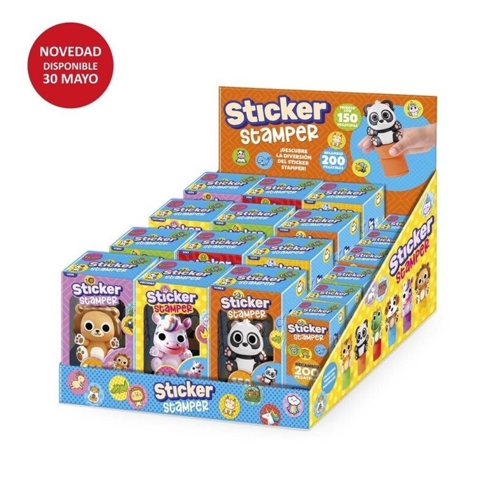 Display set sticker stamper (6 mod x 2 uds + 6 recambios x 1 ud) Imagiland PTSTDIS01