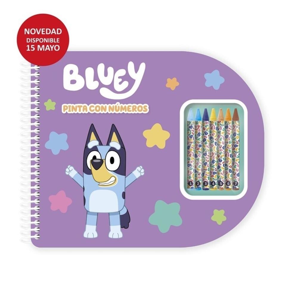PTLIC05 BLUEY PINTA CON NUMEROS - LIBRETA ESPIRAL Imagiland