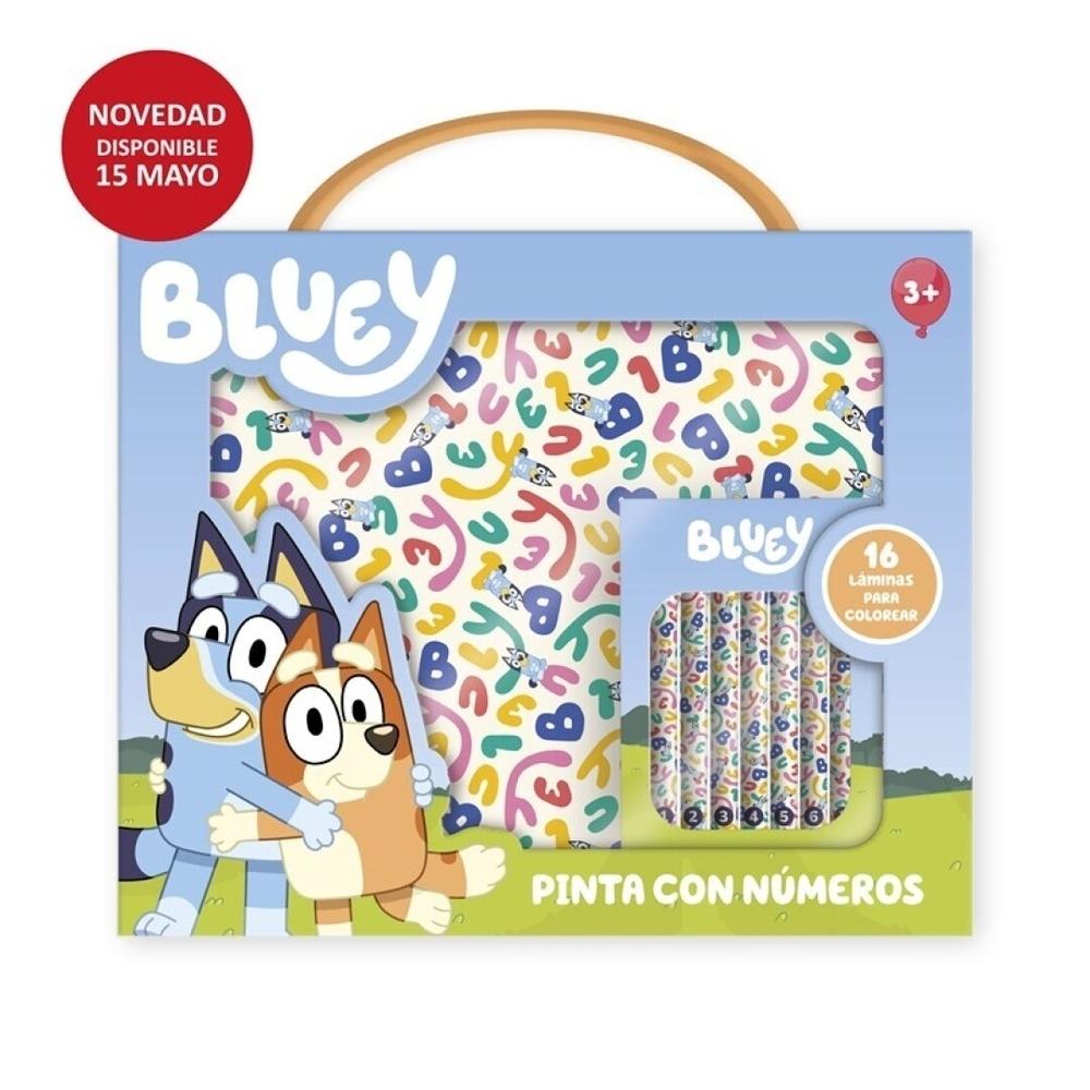 PTJ001 BLUEY PINTA CON NUMEROS - CAJA MALETIN Imagiland