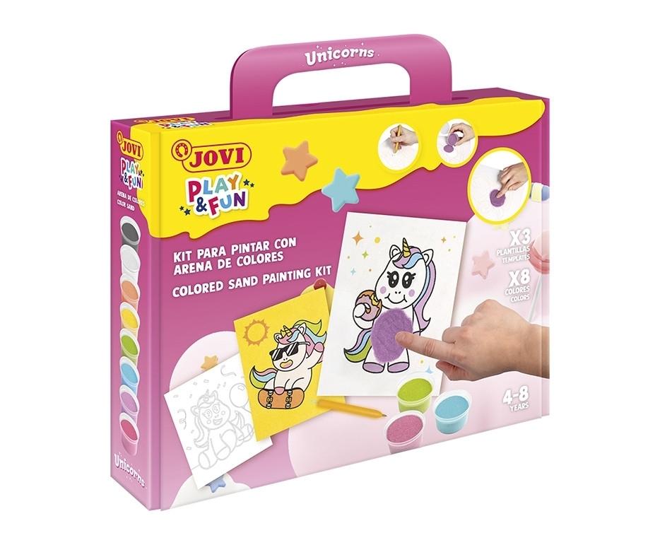 PLAY&FUN JOVI - PINTA CON ARENA DE COLORES Kit Unicornios 2105