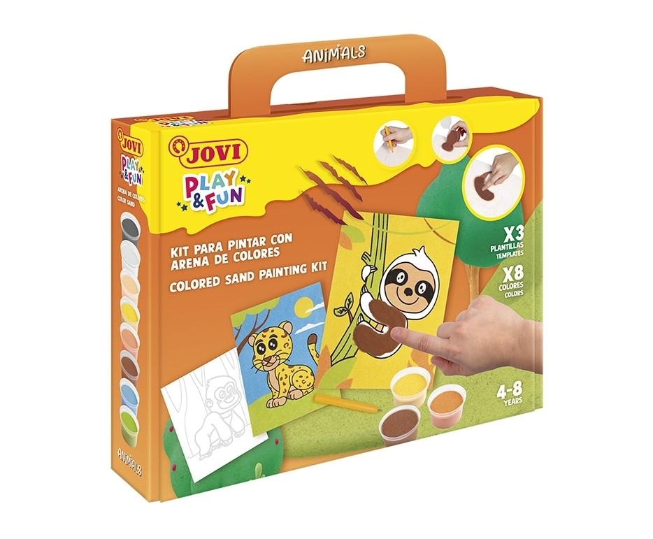 PLAY&FUN JOVI - PINTA CON ARENA DE COLORES Kit Animales terrestres 2101