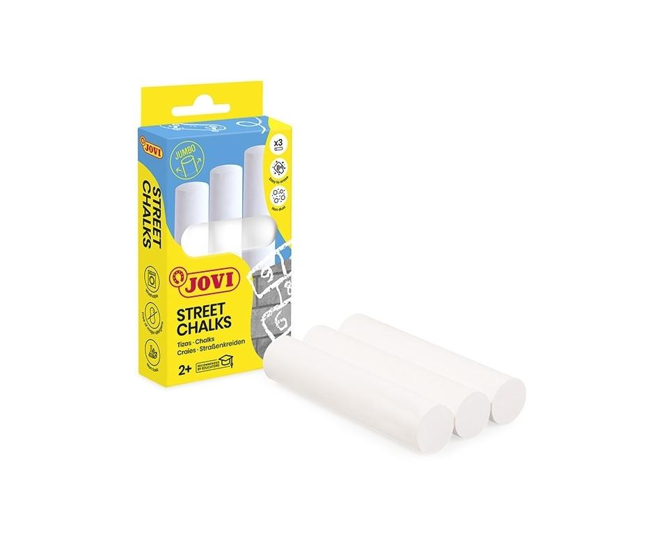 STREET CHALKS JOVI Estuche 3 tizas jumbo color blanco 1031