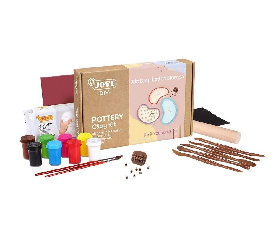 POTTERY CLAY JOVI KIT Caja de manualidades con pasta endurecible Air Dry + Estampadores 2706