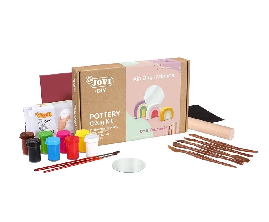 POTTERY CLAY JOVI KIT Caja de manualidades con pasta endurecible Air Dry + Espejo 2705