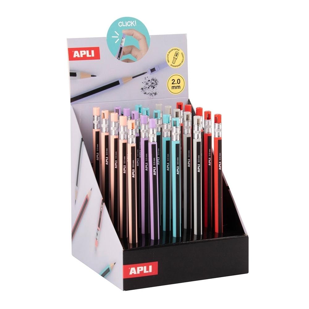 Expositor Apli 20272 Portaminas 2.0 con afilalapiz 25 unidades