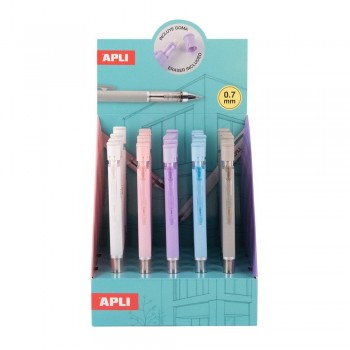 Expositor Apli 20273 Portaminas 0.7 con goma 25 unidades