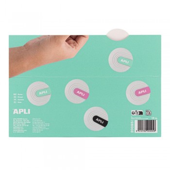 Expositor Apli 20095 Gomas de borrar redondas 15 unidades surtidas