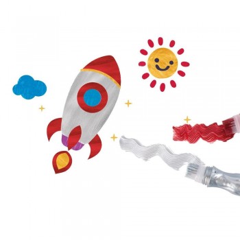 Tempera Apli en tubo con pincel 19911 metalizada C/6 13ml. surtida