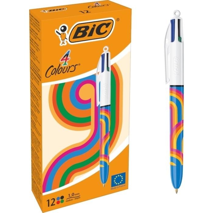 Boligrafo Bic 4 colores Lines caja de 12 5182051