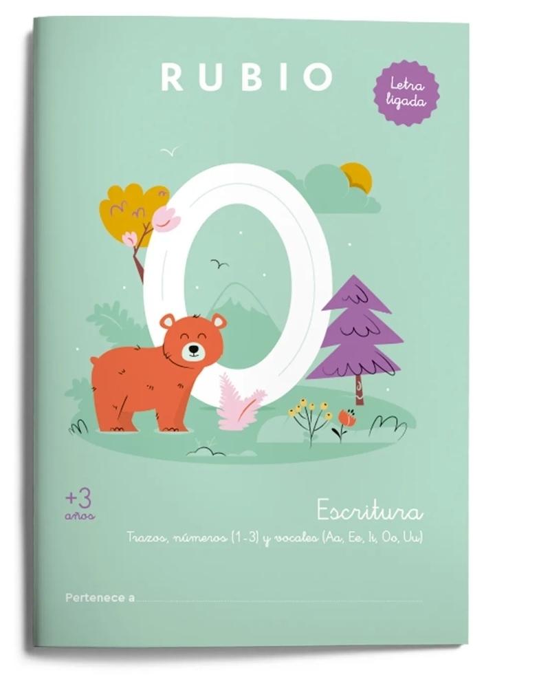 Cuaderno Rubio Escritura letra ligada 3 años CLIG3