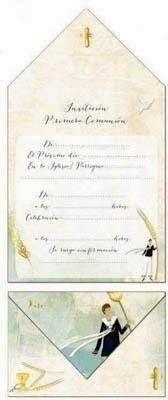 Sobre invitacion comunion 41544 paquete de 10 nilño