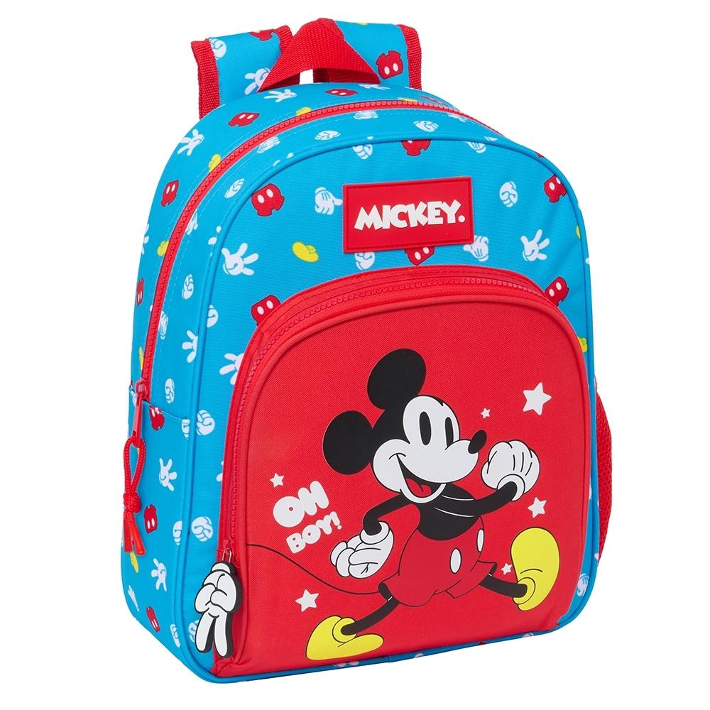 "MOCHILA INFANTIL ADAPT.CARRO 34CM. MICKEY MOUSE ""FANTASTIC"" 612333609 SAFTA"
