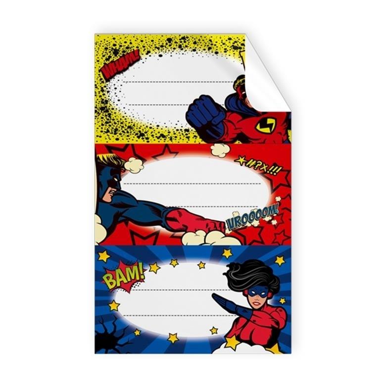 BLISTER 9 STICKERS ESCOLARES HEROES 44816 ARGUVAL