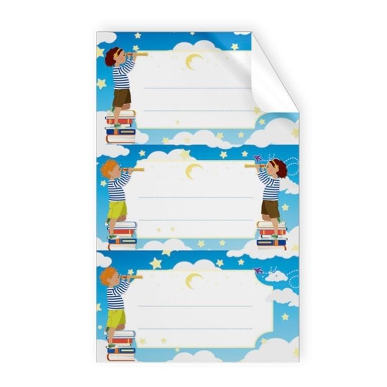 BLISTER 9 STICKERS ESCOLARES TELESCOPIO 44818 ARGUVAL