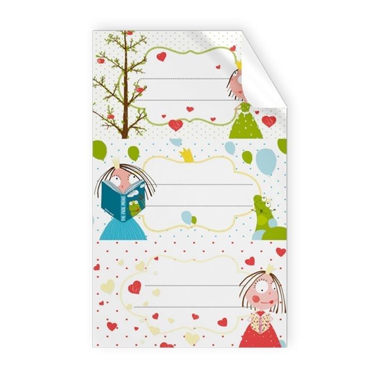 BLISTER 9 STICKERS ESCOLARES PRINCESA 44819 ARGUVAL