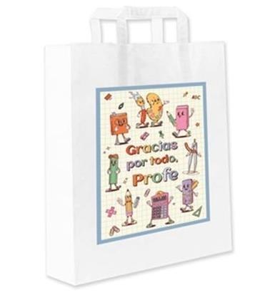 "BOLSA PEQUEÑA BLANCA ""PROFE""  49293 ARGUVAL"