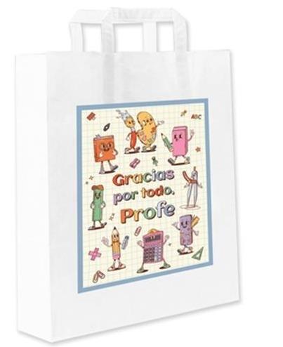 "BOLSA MEDIANA BLANCA ""PROFE""  49292 ARGUVAL"