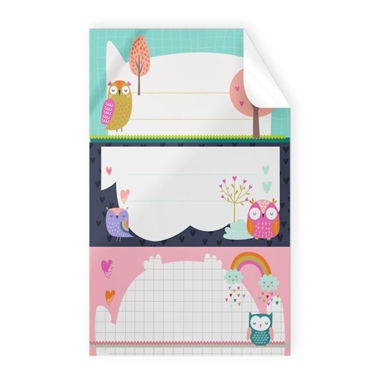 BLISTER 9 STICKERS ESCOLARES BUHOS 49169 ARGUVAL