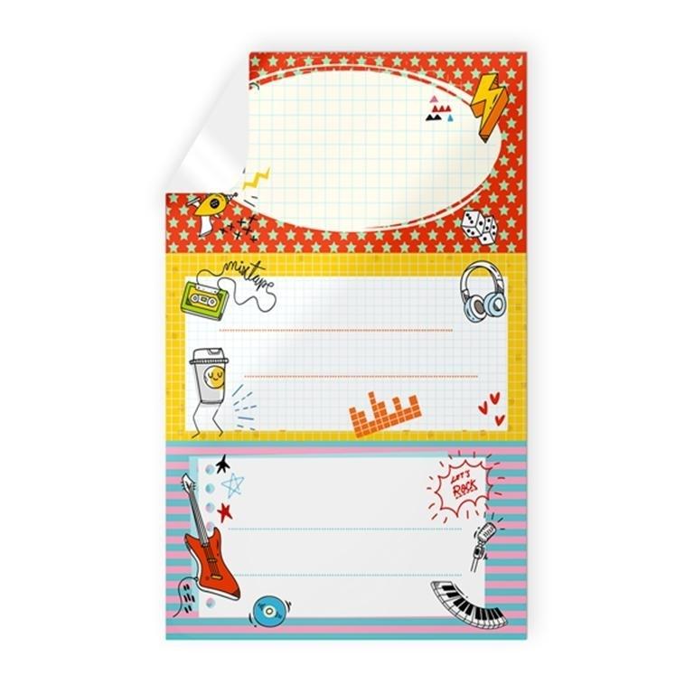 BLISTER 9 STICKERS ESCOLARES MUSICAL 49166 ARGUVAL