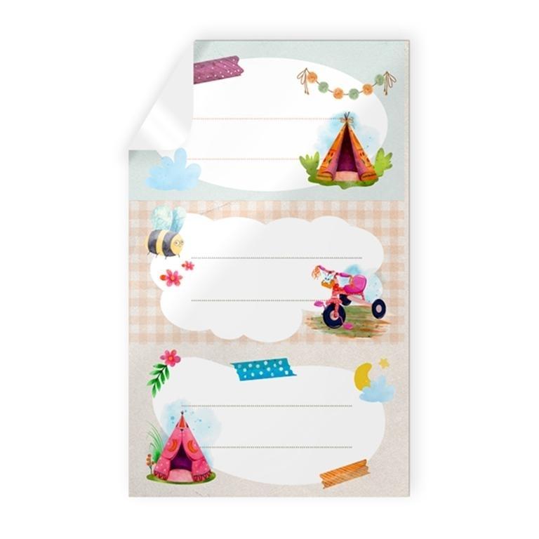 BLISTER 9 STICKERS ESCOLARES TIPI 49164 ARGUVAL