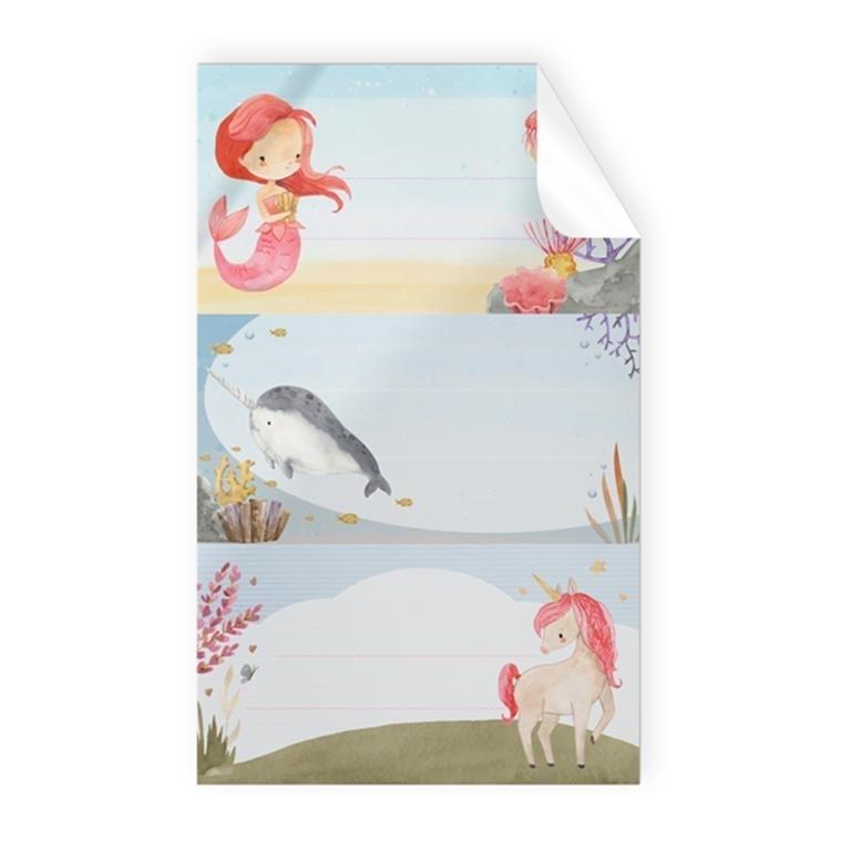 BLISTER 9 STICKERS ESCOLARES SIRENITA 49159 ARGUVAL