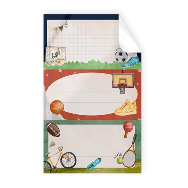 BLISTER 9 STICKERS ESCOLARES DEPORTE 49158 ARGUVAL