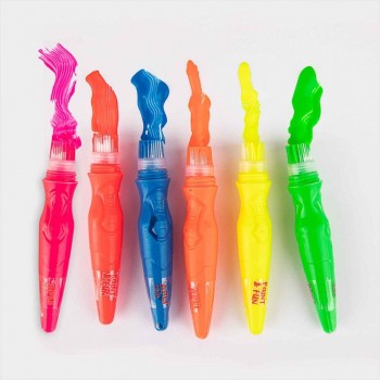 Tempera Apli en tubo con pincel 19418 fluor C/6 13ml. surtida