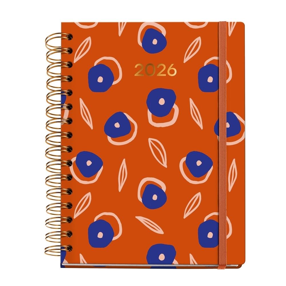 Agenda Miquelrius Anual 2026 164x218 Dia pagina Plus Marf Organic Pattern Flourish MR34577