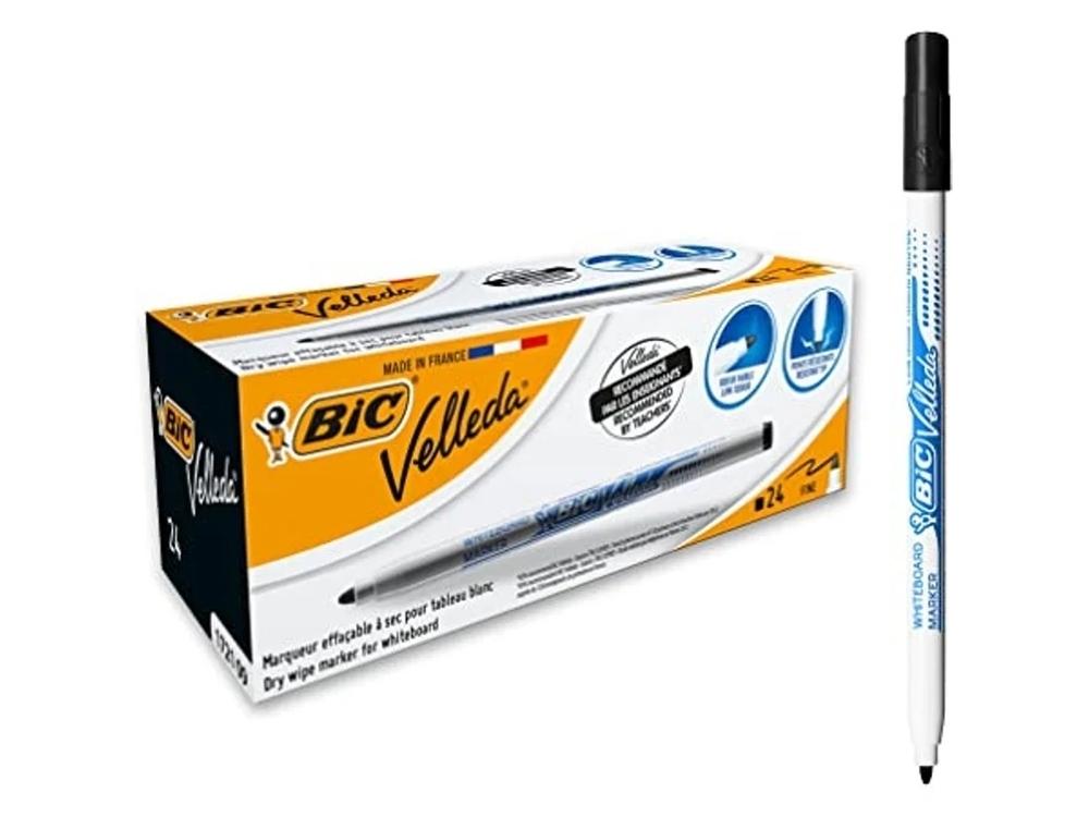 Rotulador Bic pizarra blanca Velleda p/24 Negro 1721 841842