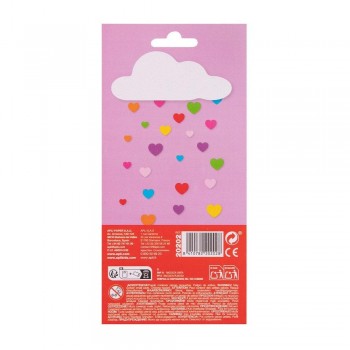 Gomets Apli 20202 Corazones Arcoiris 1 hoja