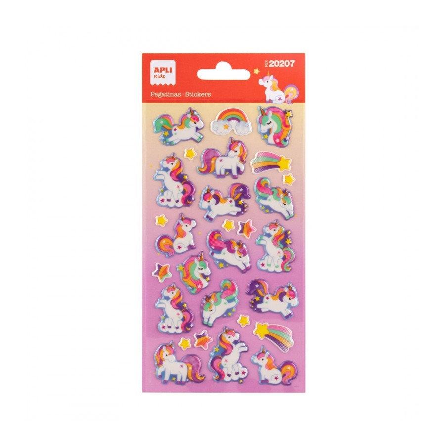 Gomets Apli 20207 Unicornios Puffy 1 hoja