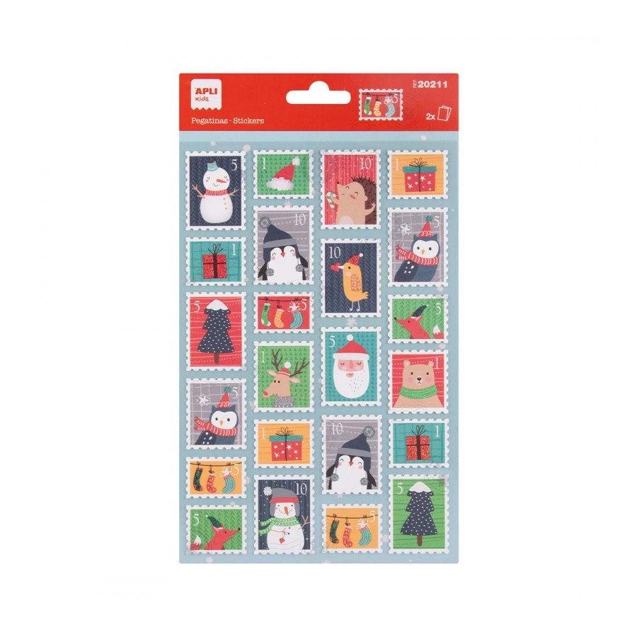 Gomets Apli 20211 Sellos Navidad 1 hoja