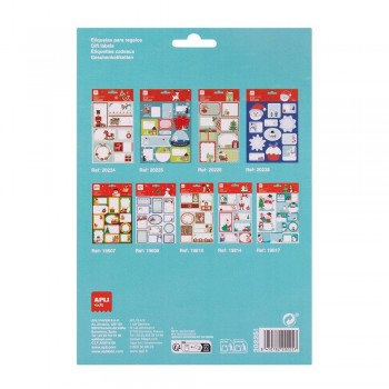 Etiquetas Navidad Apli 20225 Bola de nieve
