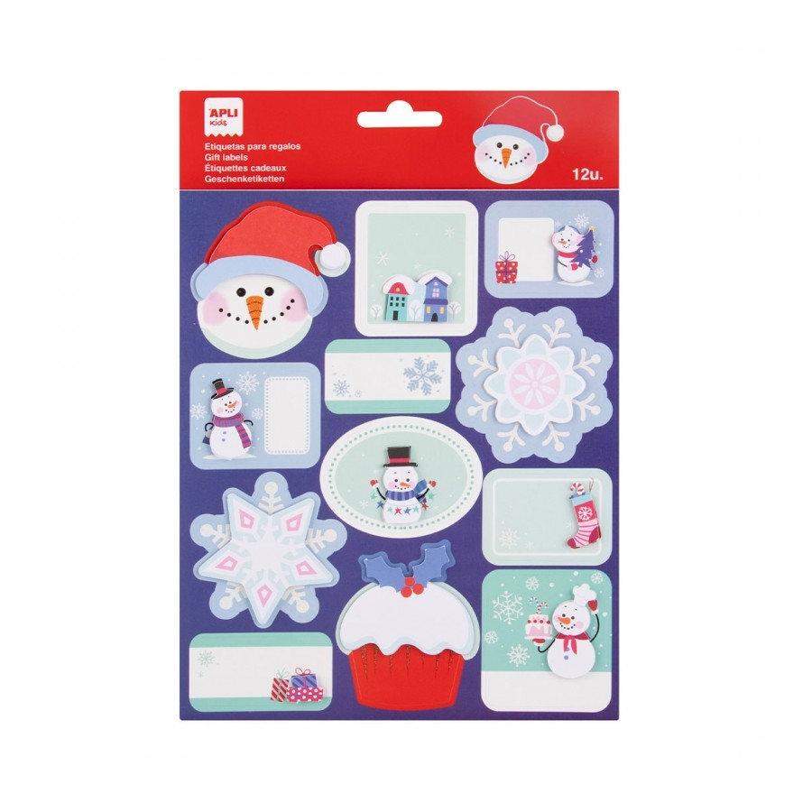 Etiquetas Navidad Apli 20228 Casita nevada