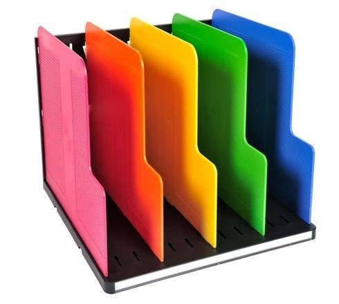 Clasificador vertical MODULOTOP 5 divisiones 390914D negro / arlequin A4