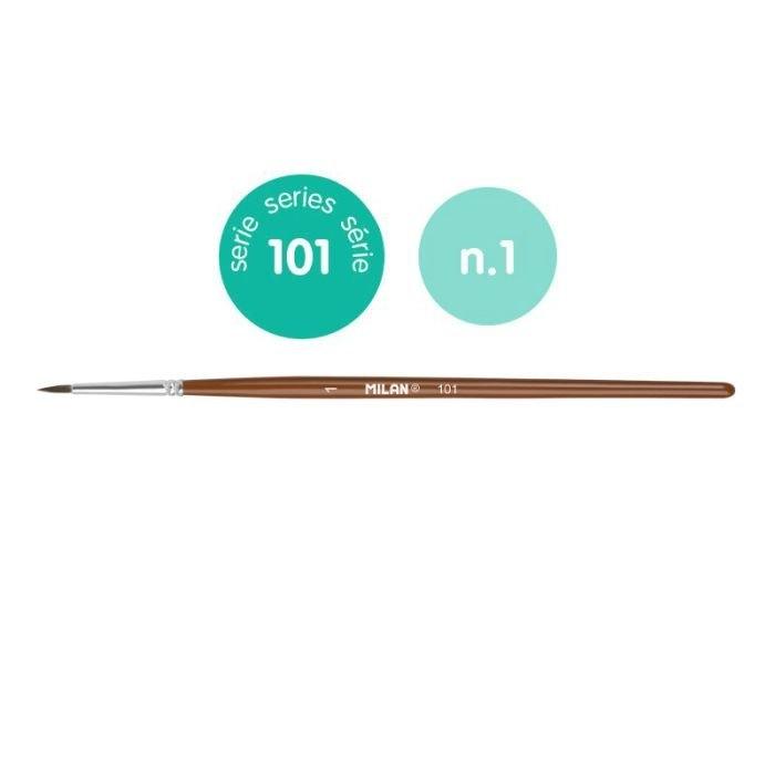 Pincel Milan Madera redondo Nº1 C/12 101 80301B