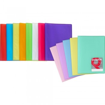 Carpeta de Fundas Poliplas A4 20 Violeta Transparente. 01321235