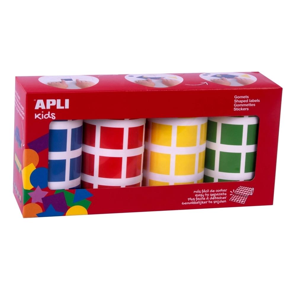 Gomette Apli 18326 pack cuadros 20mm 4 rollos 7080 unidades