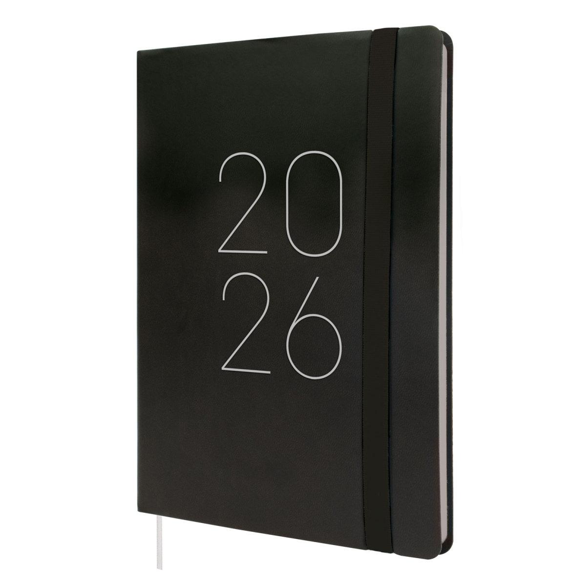 Agenda anual 2026 Finocam F5 Lisa semana vista vertical negro 883366026