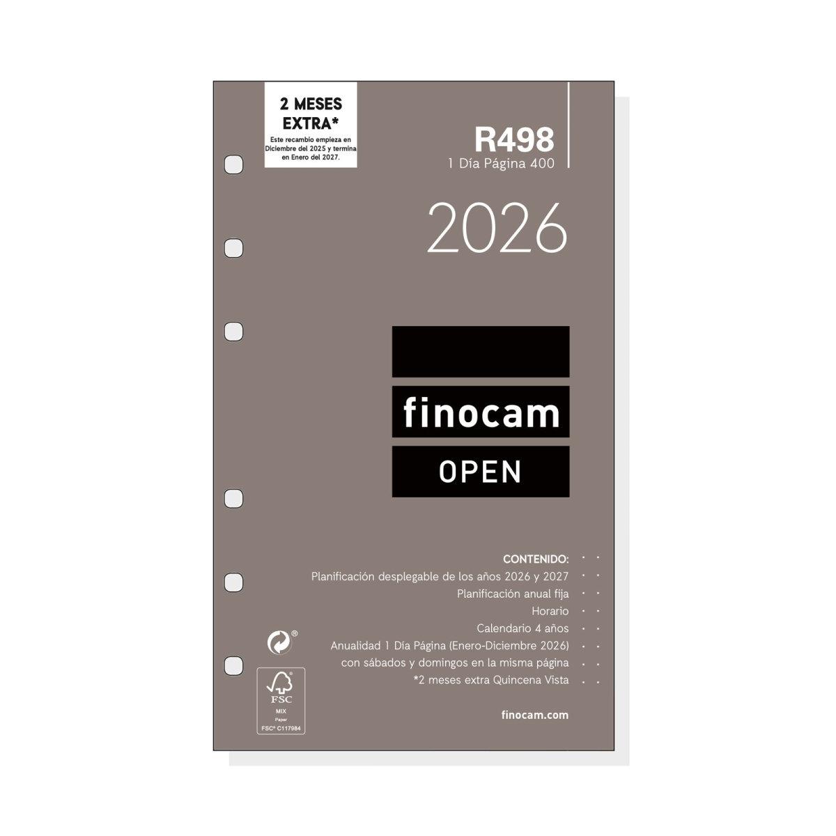 Recambio Finocam 2026 open R498 400 dias pagina 711660026