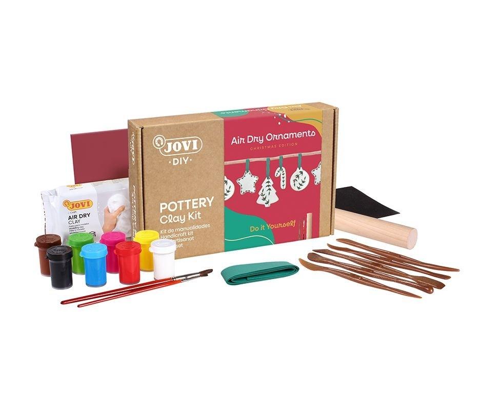POTTERY DIY JOVI KIT Caja de manualidades con pasta endurecible Air Dry Navidad 2709