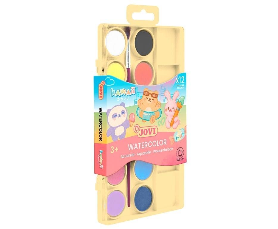 Acuarelas Jovi 800 Kawaii C/12 Pastel KW800/12