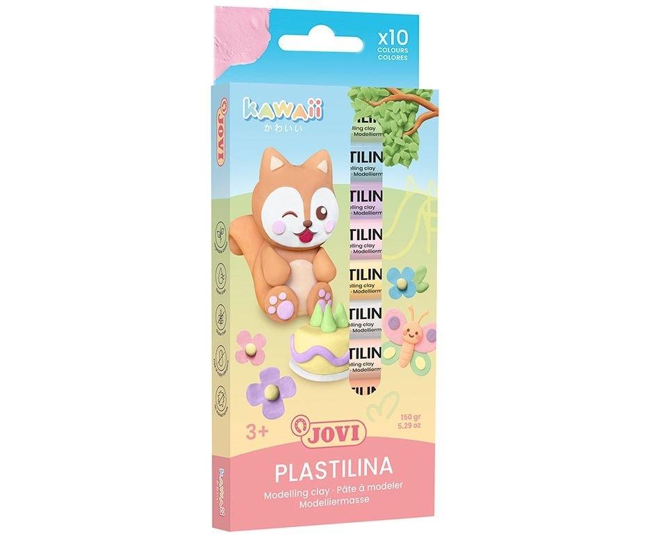 Plastilina Jovi KW90/10 15 gramos caja de 10 uds. Kawaii pastel surtido