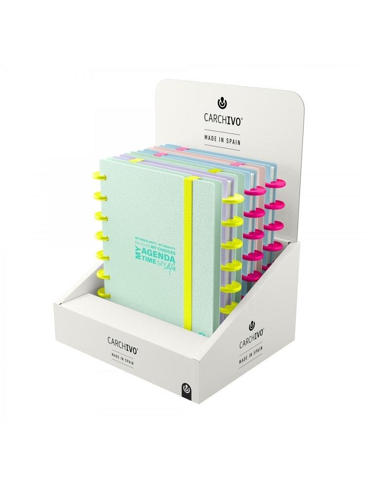 Expositor Carchivo 6 agendas perpetuas Semana vista Ingeniox Neon-Pastel 66053881