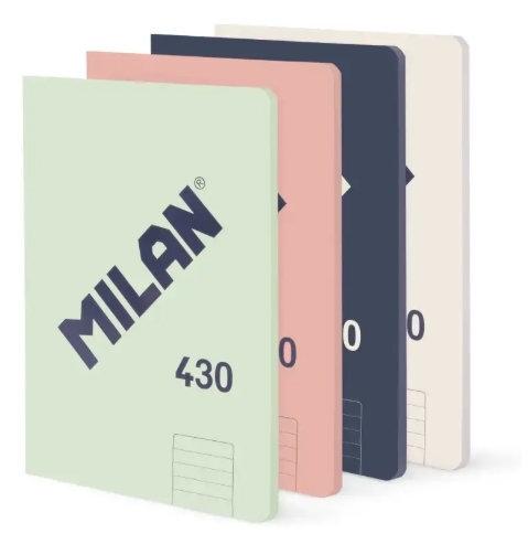 Pack 4 Libretas Milan 57252G48X4 A5 48 hojas 95 gramos horizontal 7mm serie 430