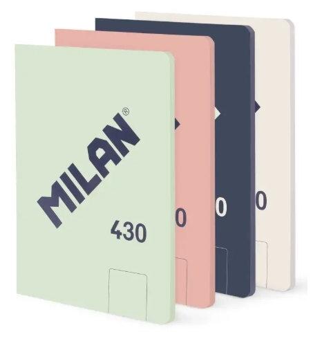 Pack 4 Libretas Milan 57251G48X4 A5 48 hojas 95 gramos liso serie 430
